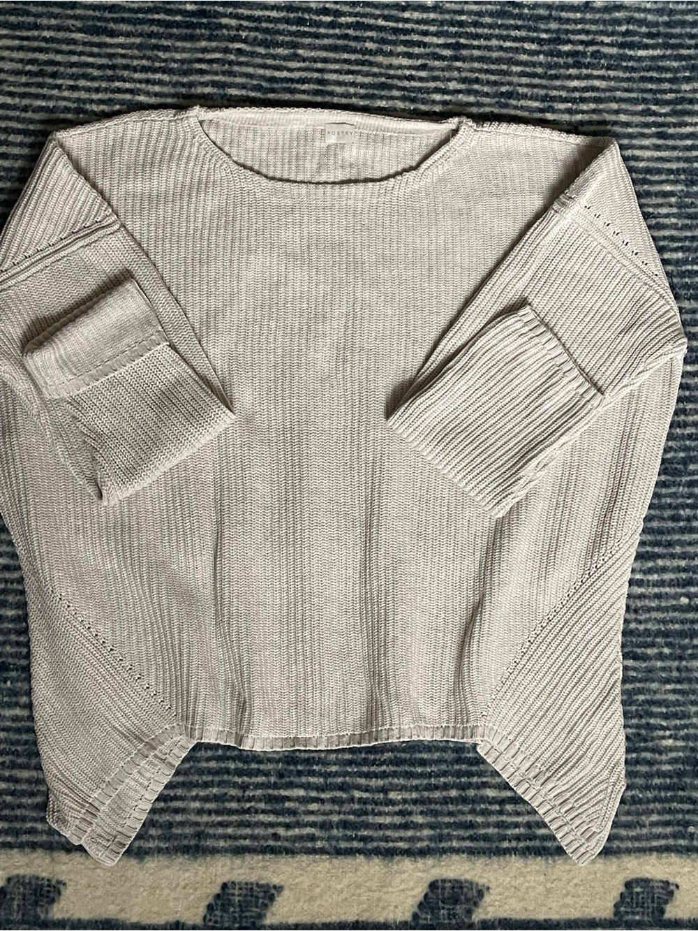 100% Cotton Oversized Sweater Off White Poetry (UK)